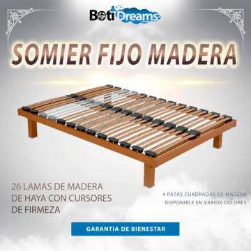SOMMIER DE MADEIRA FIXA