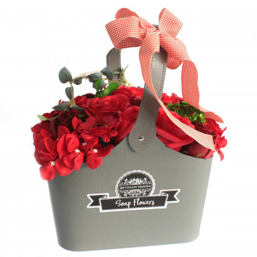 Cesta ramo de flores Sabão-...