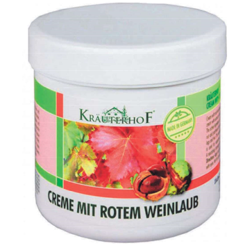 CREME MIT ROTEM WEINLAUB...