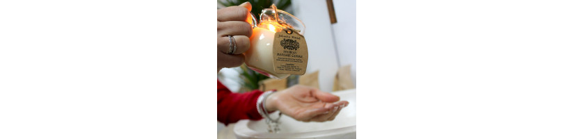 Velas de soja para massagem